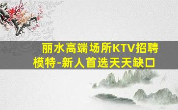 丽水高端场所KTV招聘模特-新人首选天天缺口