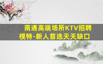 南通高端场所KTV招聘模特-新人首选天天缺口