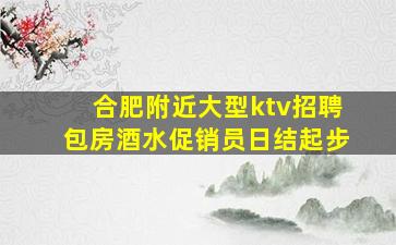 合肥附近大型ktv招聘包房酒水促销员日结起步