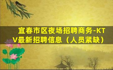 宜春市区夜场招聘商务-KTV最新招聘信息（人员紧缺）