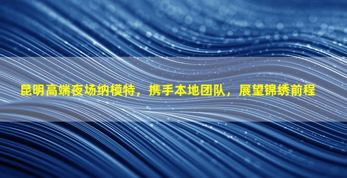 昆明高端夜场纳模特，携手本地团队，展望锦绣前程